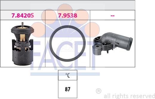 FACET 7.8561K - Termostats, Dzesēšanas šķidrums adetalas.lv