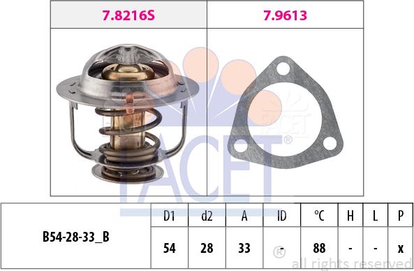 FACET 7.8535 - Termostats, Dzesēšanas šķidrums adetalas.lv