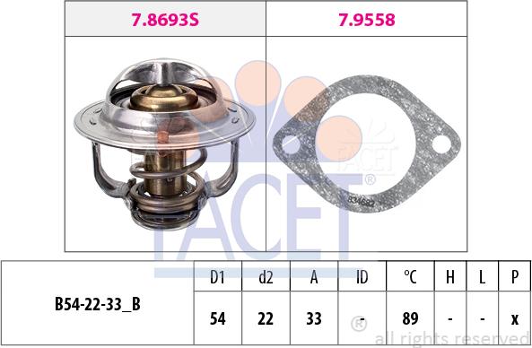 FACET 7.8693 - Termostats, Dzesēšanas šķidrums adetalas.lv