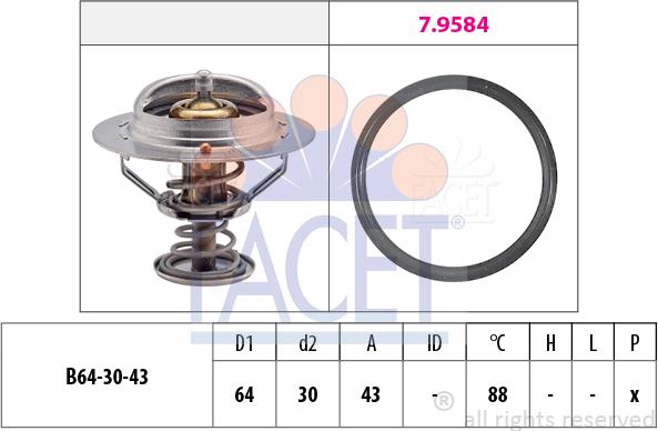 FACET 7.8651 - Termostats, Dzesēšanas šķidrums adetalas.lv