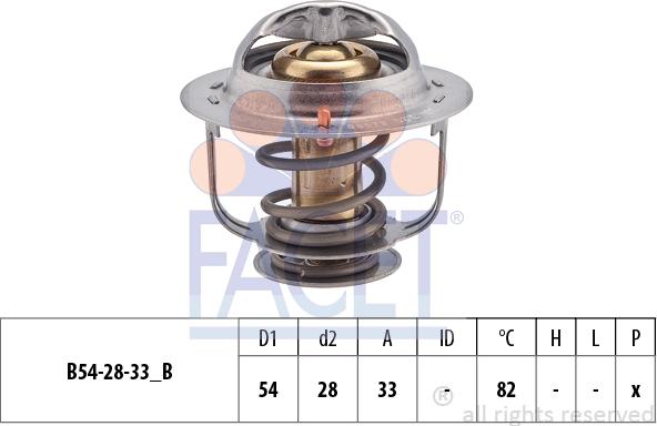 FACET 7.8657S - Termostats, Dzesēšanas šķidrums adetalas.lv