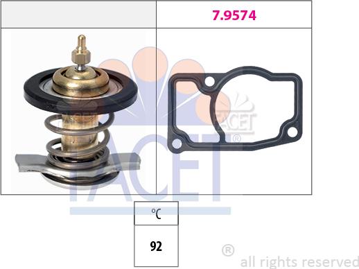 FACET 7.8607 - Termostats, Dzesēšanas šķidrums adetalas.lv