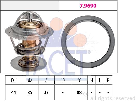 FACET 7.8685 - Termostats, Dzesēšanas šķidrums adetalas.lv