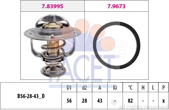 FACET 7.8683 - Termostats, Dzesēšanas šķidrums adetalas.lv