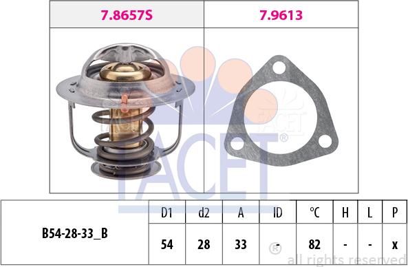 FACET 7.8637 - Termostats, Dzesēšanas šķidrums adetalas.lv