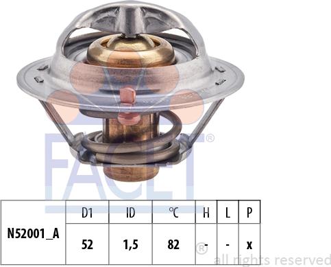 FACET 7.8340S - Termostats, Dzesēšanas šķidrums adetalas.lv