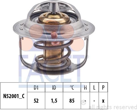 FACET 7.8354S - Termostats, Dzesēšanas šķidrums adetalas.lv