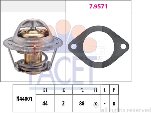 FACET 7.8369 - Termostats, Dzesēšanas šķidrums adetalas.lv