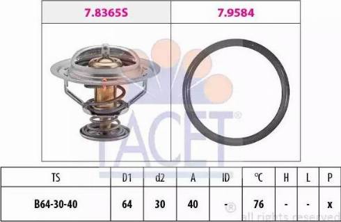 FACET 78365 - Termostats, Dzesēšanas šķidrums adetalas.lv