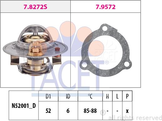 FACET 7.8388 - Termostats, Dzesēšanas šķidrums adetalas.lv