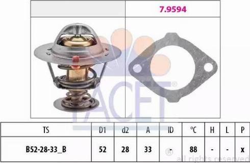 FACET 7.8387 - Termostats, Dzesēšanas šķidrums adetalas.lv