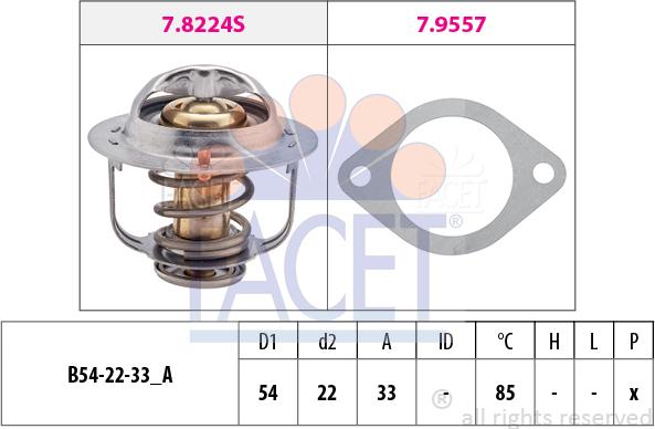 FACET 7.8335 - Termostats, Dzesēšanas šķidrums adetalas.lv