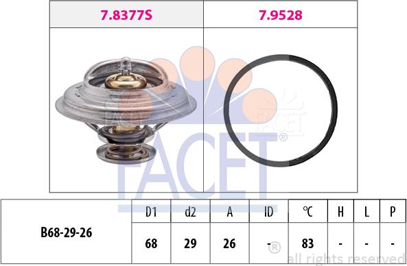 FACET 7.8377 - Termostats, Dzesēšanas šķidrums adetalas.lv