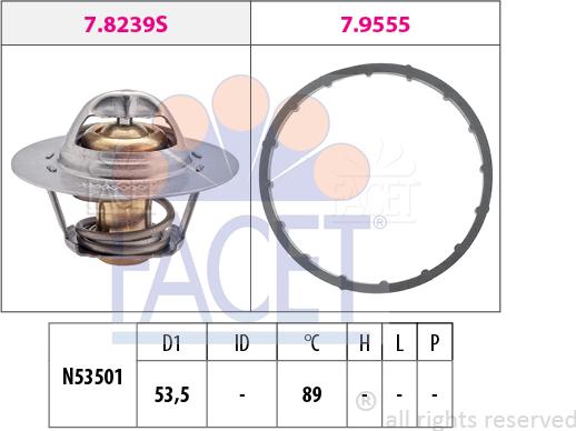 FACET 7.8291 - Termostats, Dzesēšanas šķidrums adetalas.lv