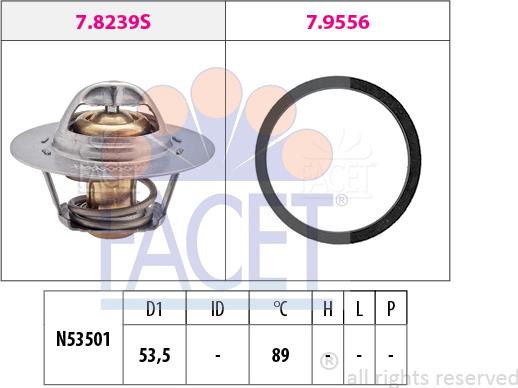 FACET 7.8297 - Termostats, Dzesēšanas šķidrums adetalas.lv