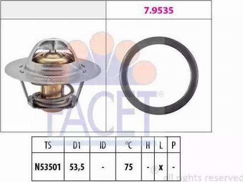 FACET 7.8249 - Termostats, Dzesēšanas šķidrums adetalas.lv