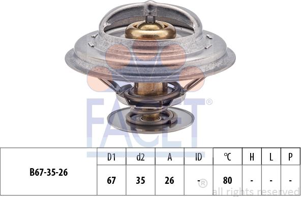 FACET 7.8254S - Termostats, Dzesēšanas šķidrums adetalas.lv