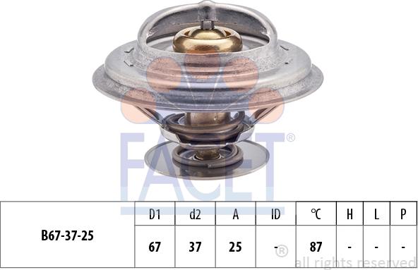 FACET 7.8256S - Termostats, Dzesēšanas šķidrums adetalas.lv