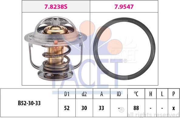 FACET 7.8269 - Termostats, Dzesēšanas šķidrums adetalas.lv