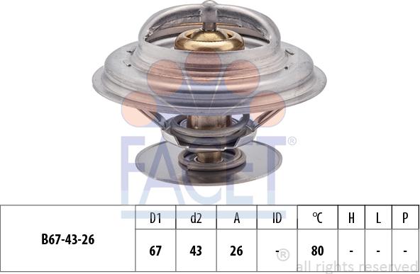 FACET 7.8260S - Termostats, Dzesēšanas šķidrums adetalas.lv