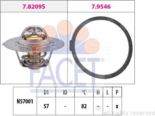 FACET 7.8209 - Termostats, Dzesēšanas šķidrums adetalas.lv