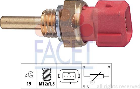 FACET 7.3155 - Devējs, Dzesēšanas šķidruma temperatūra adetalas.lv