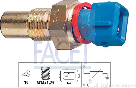 FACET 7.3113 - Devējs, Eļļas temperatūra adetalas.lv