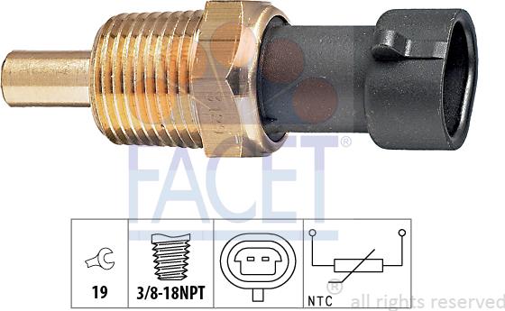 FACET 7.3129 - Devējs, Eļļas temperatūra adetalas.lv