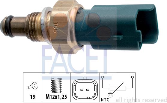 FACET 7.3317 - Devējs, Dzesēšanas šķidruma temperatūra adetalas.lv