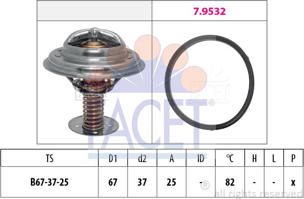 FACET 7.7952 - Termostats, Dzesēšanas šķidrums adetalas.lv