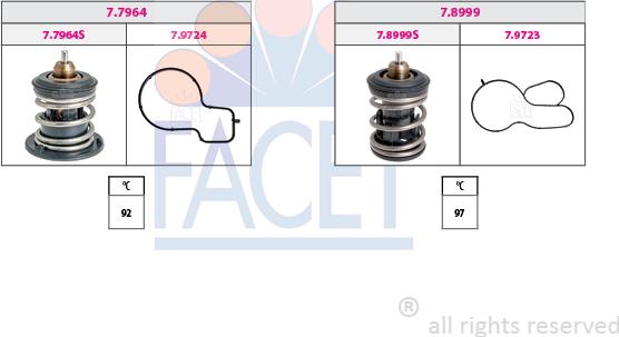 FACET 7.7963KK - Termostats, Dzesēšanas šķidrums adetalas.lv