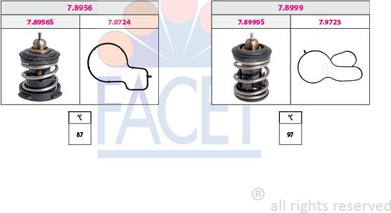 FACET 7.7984KK - Termostats, Dzesēšanas šķidrums adetalas.lv