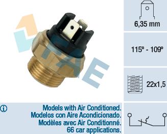 FAE 36280 - Termoslēdzis, Radiatora ventilators adetalas.lv