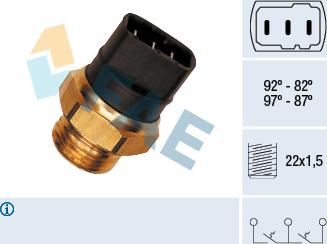 FAE 38150 - Termoslēdzis, Radiatora ventilators adetalas.lv