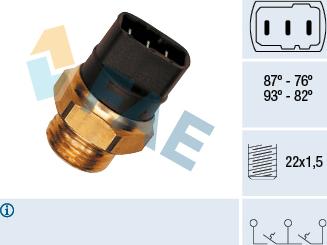 FAE 37950 - Termoslēdzis, Radiatora ventilators adetalas.lv