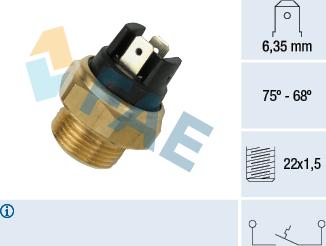 FAE 37480 - Termoslēdzis, Radiatora ventilators adetalas.lv