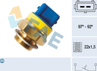 FAE 37580 - Termoslēdzis, Radiatora ventilators adetalas.lv