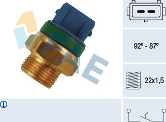 FAE 37680 - Termoslēdzis, Radiatora ventilators adetalas.lv