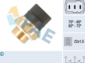 FAE 37826 - Termoslēdzis, Radiatora ventilators adetalas.lv