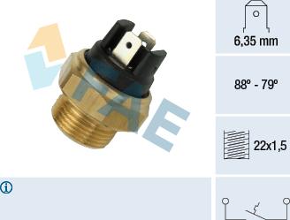 FAE 37340 - Termoslēdzis, Radiatora ventilators adetalas.lv