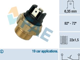 FAE 37380 - Termoslēdzis, Radiatora ventilators adetalas.lv