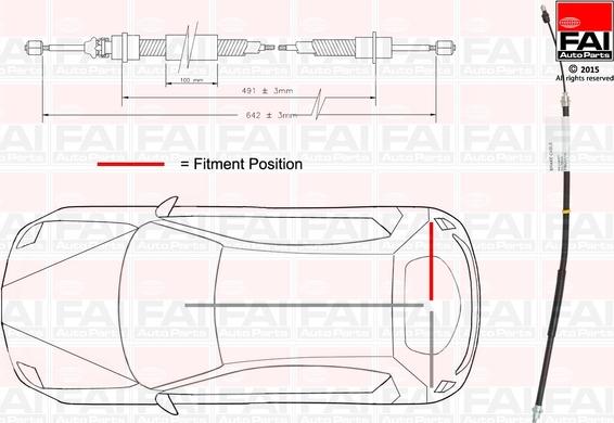 FAI AutoParts FBC0114 - Trose, Stāvbremžu sistēma adetalas.lv