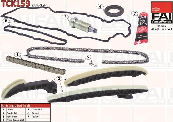 FAI AutoParts TCK159 - Sadales vārpstas piedziņas ķēdes komplekts adetalas.lv