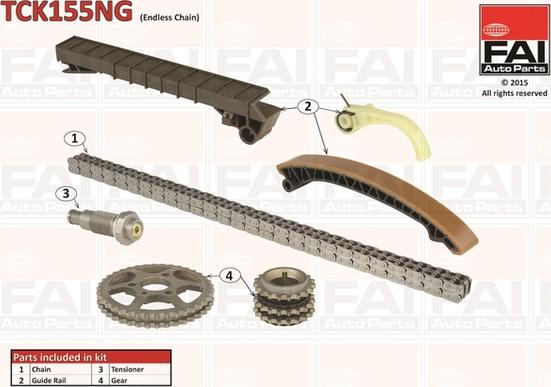 FAI AutoParts TCK155NG - Sadales vārpstas piedziņas ķēdes komplekts adetalas.lv