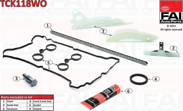 FAI AutoParts TCK118WO - Sadales vārpstas piedziņas ķēdes komplekts adetalas.lv