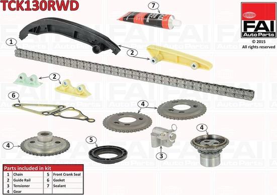 FAI AutoParts TCK130RWD - Sadales vārpstas piedziņas ķēdes komplekts adetalas.lv