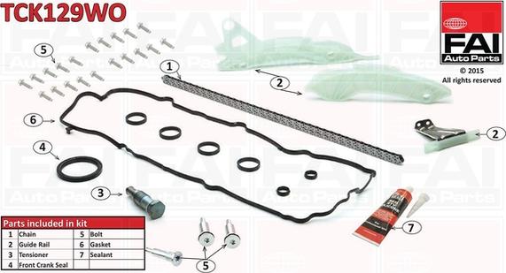 FAI AutoParts TCK129WO - Sadales vārpstas piedziņas ķēdes komplekts adetalas.lv