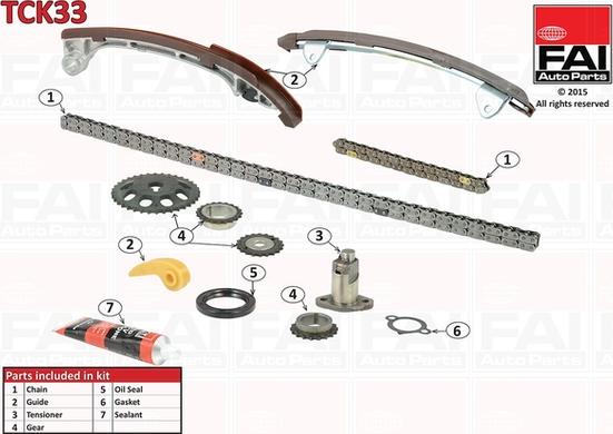 FAI AutoParts TCK33 - Sadales vārpstas piedziņas ķēdes komplekts adetalas.lv