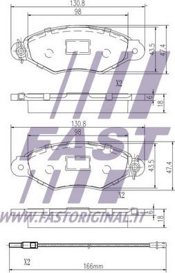 Fast FT29532 - Bremžu uzliku kompl., Disku bremzes adetalas.lv