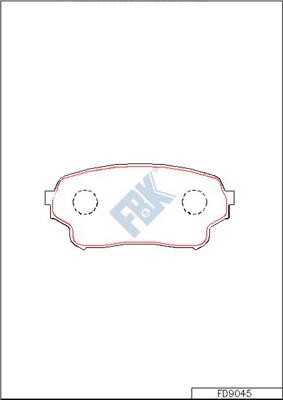 FBK FD9045 - Bremžu uzliku kompl., Disku bremzes adetalas.lv